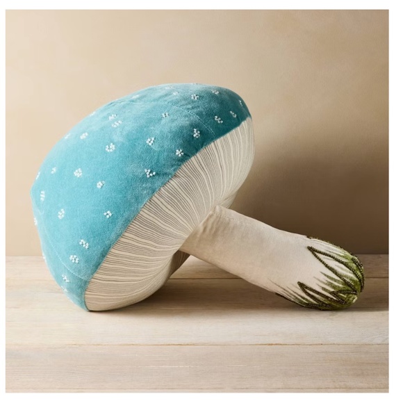 John Derian Target Beaded Velvet Mushroom Pillow - Picture 1 of 3